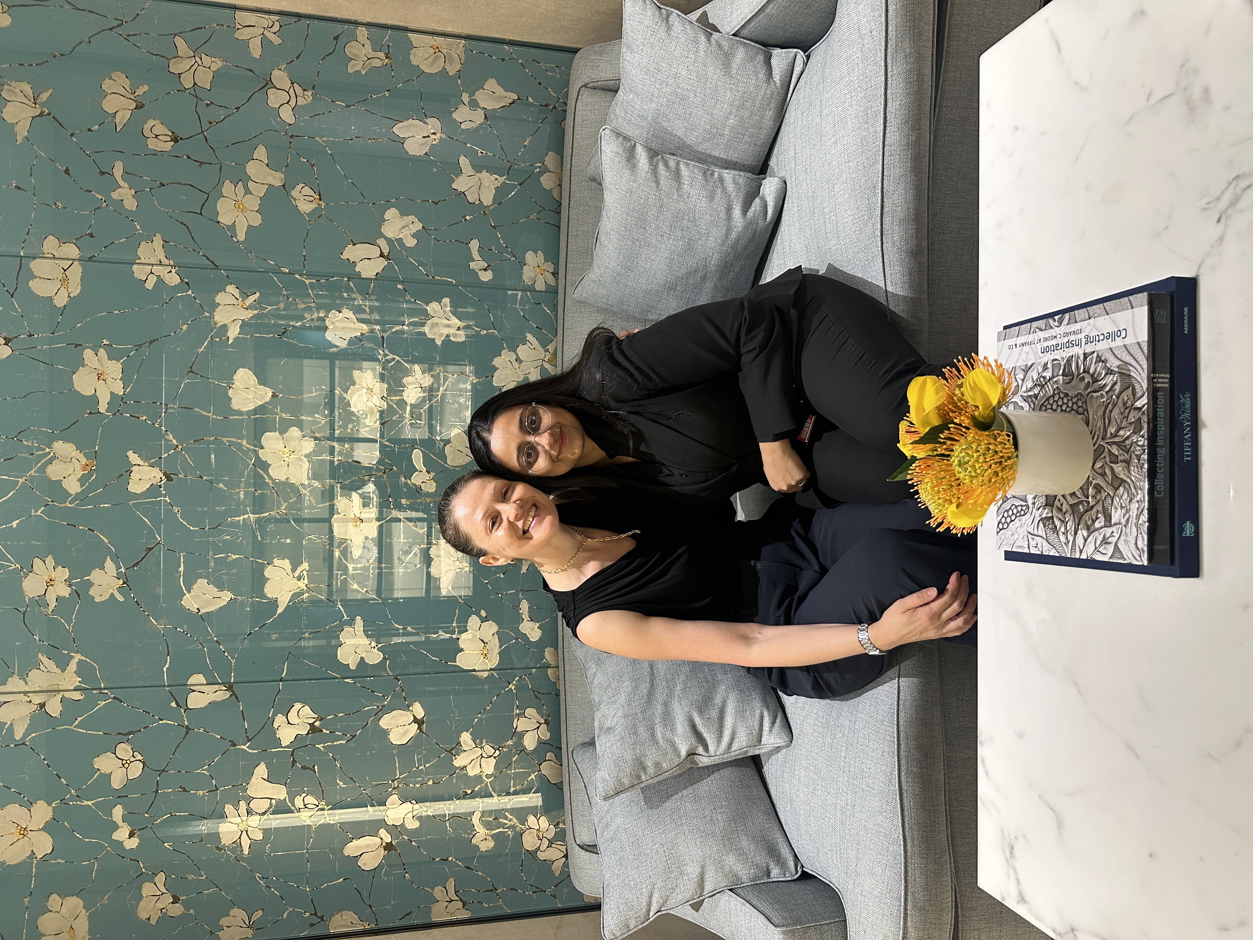 Mahee Thakkar with a Tiffany colleague