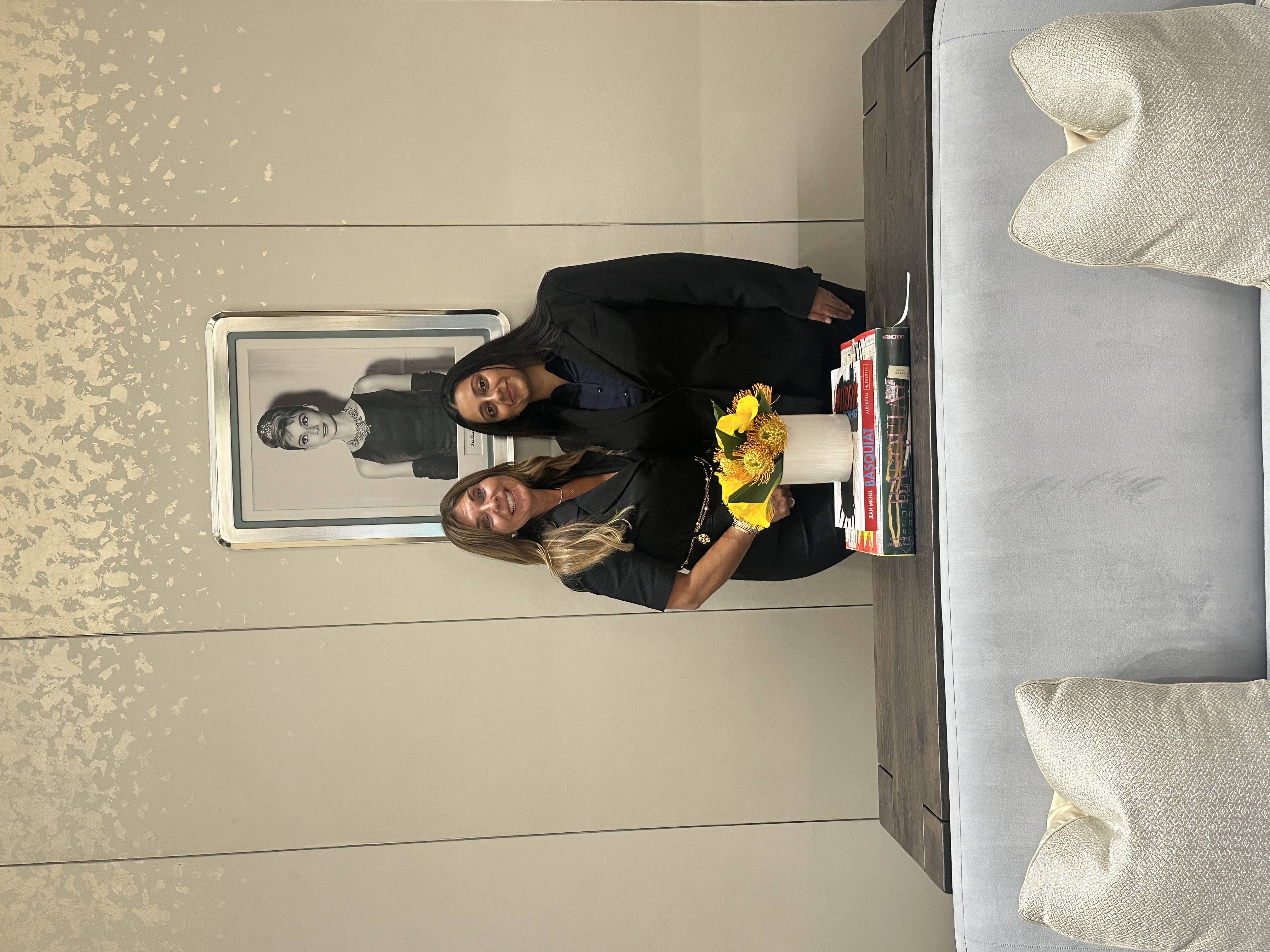 Mahee Thakkar with a Tiffany colleague in the salon